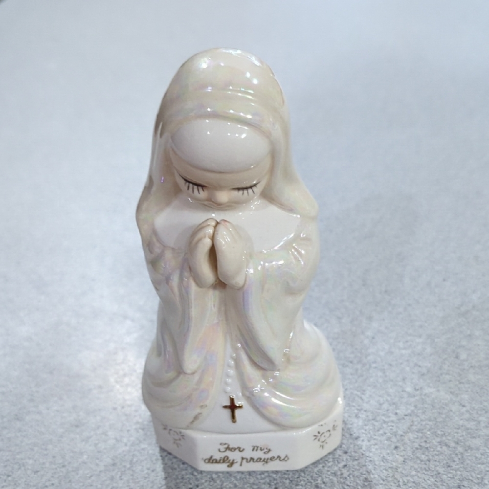 Elegant Praying Ceramic Figurine